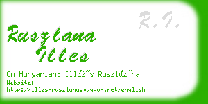 ruszlana illes business card